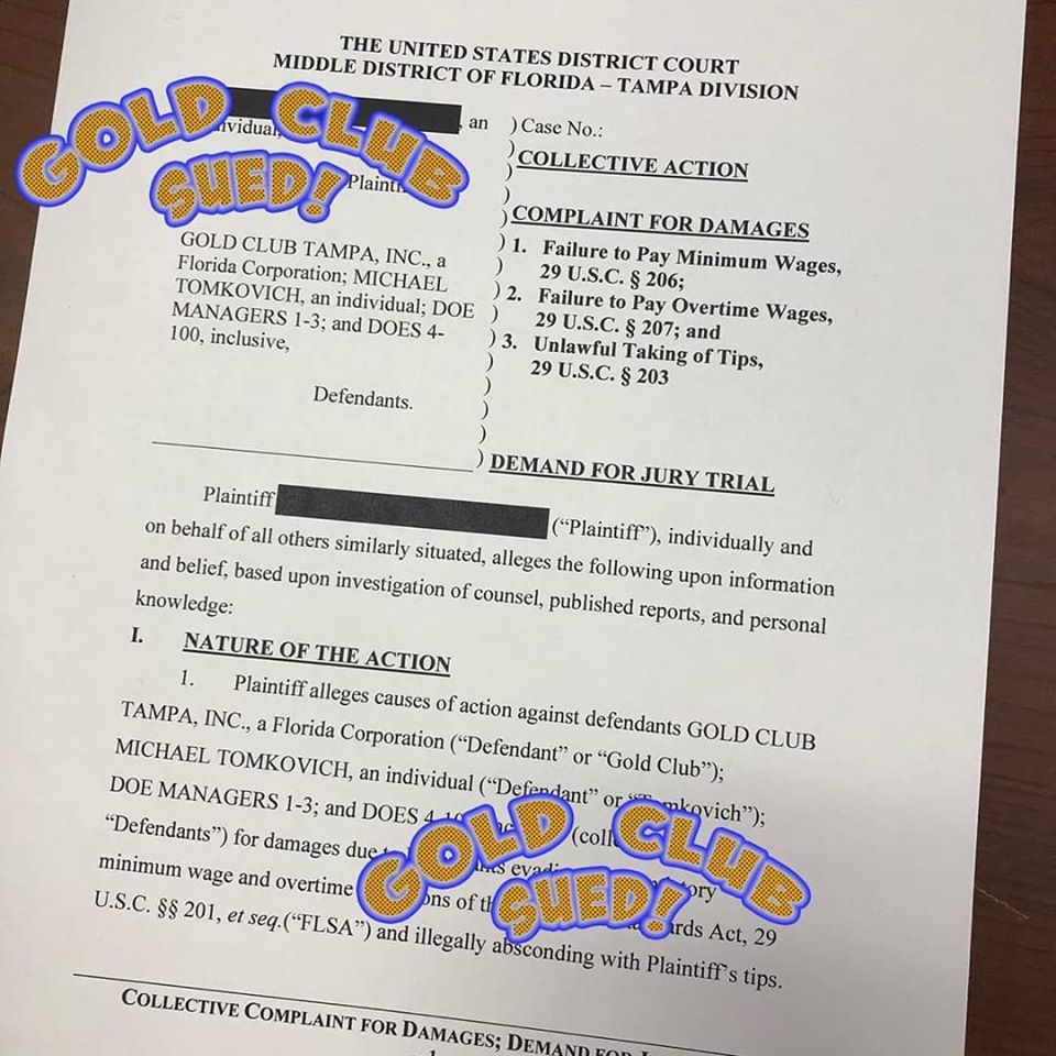 Kristensen LLP Files Federal Lawsuit Against Gold Club in Tampa